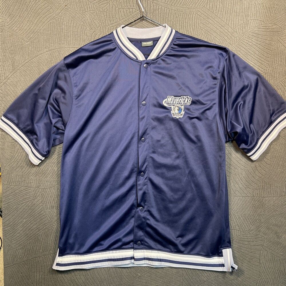 VTG Y2K Dallas Mavericks Pro Edge Button Up Shooting Shirt XL Logo Patch